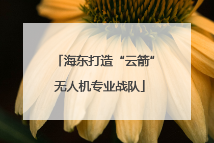 海东打造“云箭”无人机专业战队