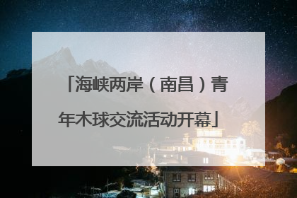 海峡两岸（南昌）青年木球交流活动开幕