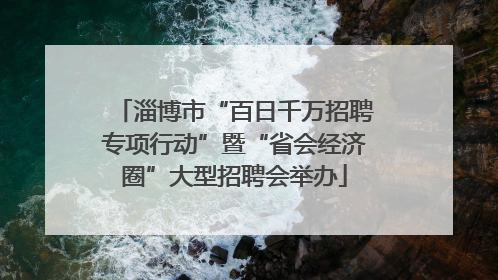 淄博市“百日千万招聘专项行动”暨“省会经济圈”大型招聘会举办