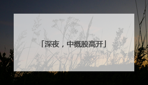 深夜，中概股高开