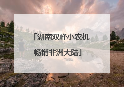 湖南双峰小农机畅销非洲大陆