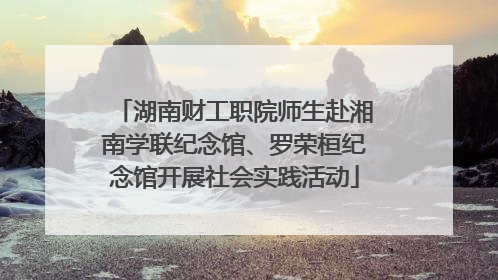 湖南财工职院师生赴湘南学联纪念馆、罗荣桓纪念馆开展社会实践活动