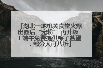 湖北一地机关食堂火爆出圈后“宠粉” 再升级！端午免费提供粽子盐蛋，部分人可八折