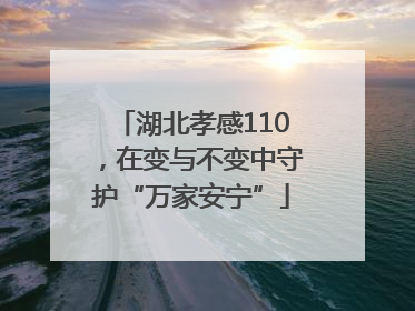 湖北孝感110，在变与不变中守护“万家安宁”