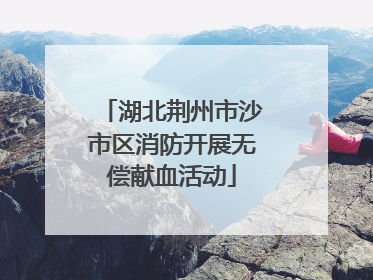 湖北荆州市沙市区消防开展无偿献血活动