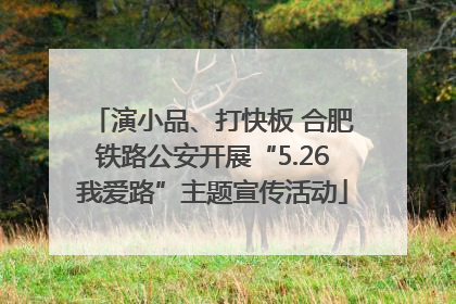 演小品、打快板 合肥铁路公安开展“5.26我爱路”主题宣传活动