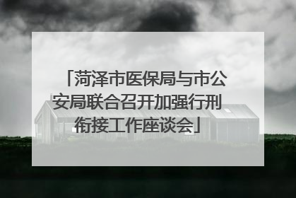 菏泽市医保局与市公安局联合召开加强行刑衔接工作座谈会