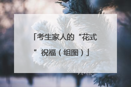 考生家人的“花式”祝福（组图）