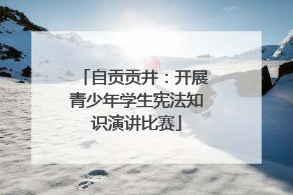 自贡贡井：开展青少年学生宪法知识演讲比赛