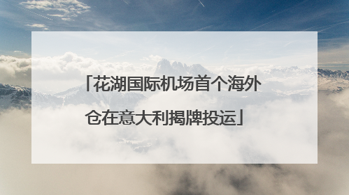 花湖国际机场首个海外仓在意大利揭牌投运