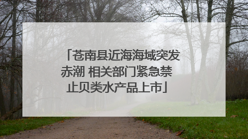 苍南县近海海域突发赤潮 相关部门紧急禁止贝类水产品上市