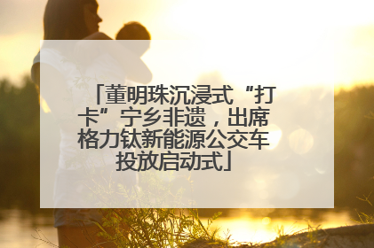 董明珠沉浸式“打卡”宁乡非遗，出席格力钛新能源公交车投放启动式