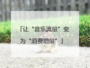 让“音乐流量”变为“消费增量”