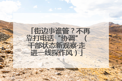 街边事谁管？不再靠打电话“协调”（干部状态新观察·走进一线探作风）