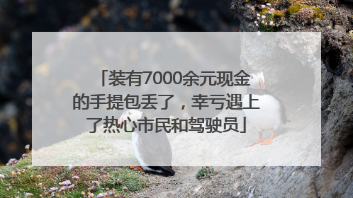 装有7000余元现金的手提包丢了，幸亏遇上了热心市民和驾驶员