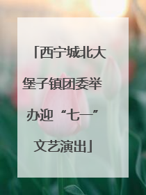 西宁城北大堡子镇团委举办迎“七一”文艺演出