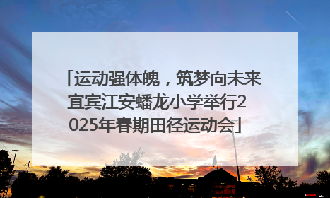 运动强体魄，筑梦向未来 宜宾江安蟠龙小学举行2025年春期田径运动会