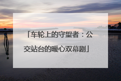 车轮上的守望者：公交站台的暖心双幕剧