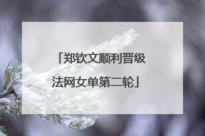 郑钦文顺利晋级法网女单第二轮