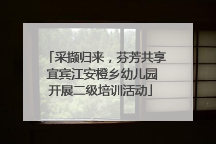 采撷归来，芬芳共享 宜宾江安橙乡幼儿园开展二级培训活动