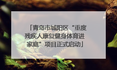 青岛市城阳区“重度残疾人康复健身体育进家庭”项目正式启动