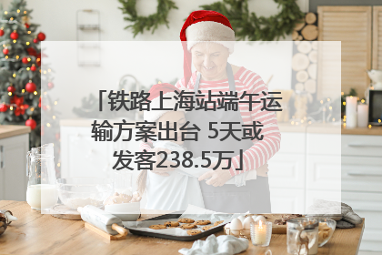 铁路上海站端午运输方案出台 5天或发客238.5万