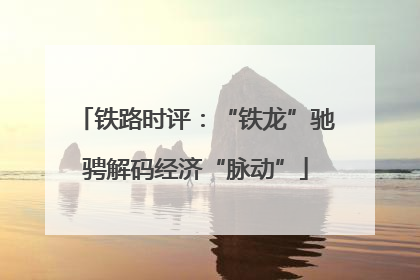 铁路时评：“铁龙”驰骋解码经济“脉动”