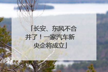 长安、东风不合并了!一家汽车新央企将成立
