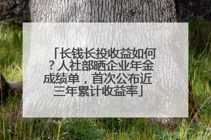 长钱长投收益如何？人社部晒企业年金成绩单，首次公布近三年累计收益率