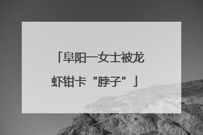 阜阳一女士被龙虾钳卡“脖子”