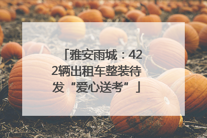 雅安雨城：422辆出租车整装待发“爱心送考”