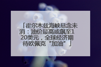 霍尔木兹海峡悬念未消：油价最高或飙至120美元，全球经济期待欧佩克“加油”