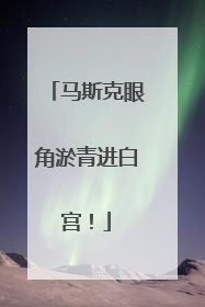 马斯克眼角淤青进白宫！