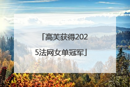 高芙获得2025法网女单冠军