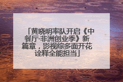 黄晓明率队开启《中餐厅·非洲创业季》新篇章，影视综多面开花诠释全能担当