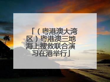 （粤港澳大湾区）粤港澳三地海上搜救联合演习在港举行