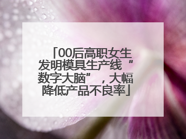 00后高职女生发明模具生产线“数字大脑”，大幅降低产品不良率