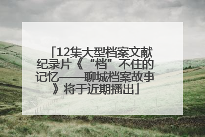 12集大型档案文献纪录片《“档”不住的记忆——聊城档案故事》将于近期播出
