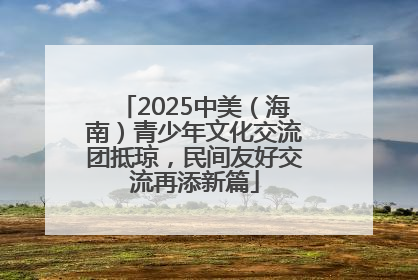 2025中美（海南）青少年文化交流团抵琼，民间友好交流再添新篇