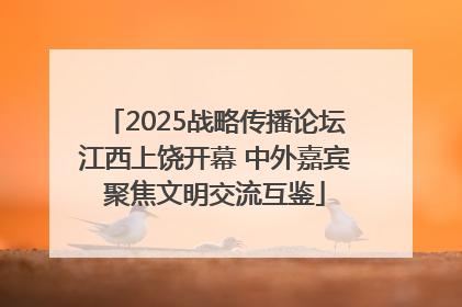 2025战略传播论坛江西上饶开幕 中外嘉宾聚焦文明交流互鉴
