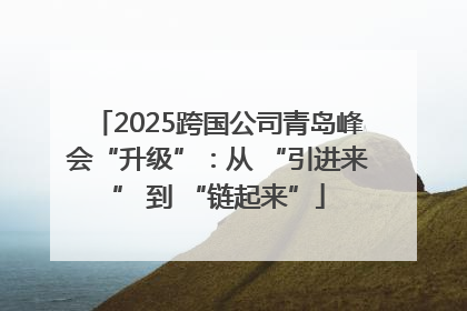 2025跨国公司青岛峰会“升级”：从 “引进来” 到 “链起来”