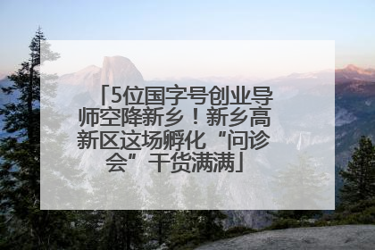5位国字号创业导师空降新乡！新乡高新区这场孵化“问诊会”干货满满