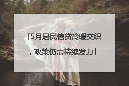 5月居民信贷冷暖交织，政策仍需持续发力