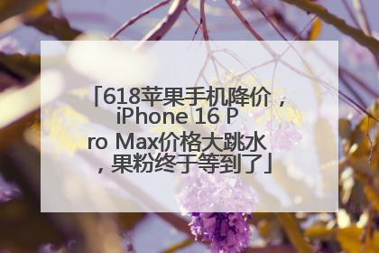618苹果手机降价，iPhone 16 Pro Max价格大跳水，果粉终于等到了