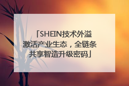 SHEIN技术外溢激活产业生态，全链条共享智造升级密码